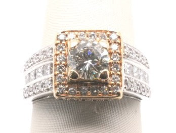 LDS 18KTT ER RB CENTER APX 1.00CTW VS1/K