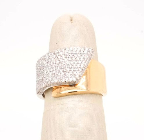 LADIES 14K YG DIAMOND PAVE FASHION APX WEIGHT 1CTW