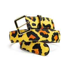 BELT - LEOPARD STINGRAY YELLOW