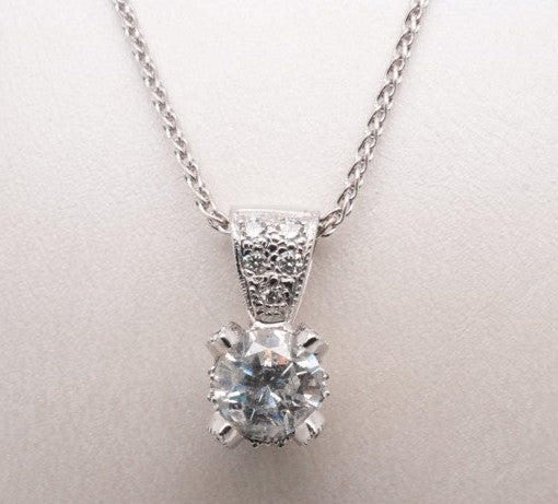 LADIES 18K DIAMOND SOLITAIRE 1.60CTW 1.38 CENTER