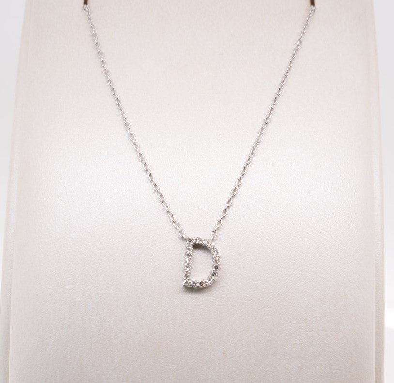 14K WG DIAMOND INITIAL D 0.05CTW