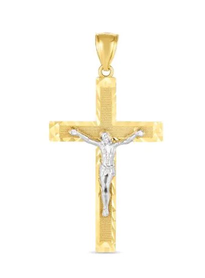 14K TT LARGE CRUCIFIX