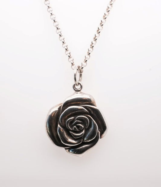 LADIES KING BABY LARGE ROSE PENDANT SS