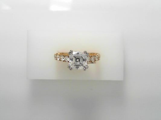 LDS CLJ 18KY PRONG SET SINGLE ROW SEMI WITH TWIN PRONGS 1.19CTW-2