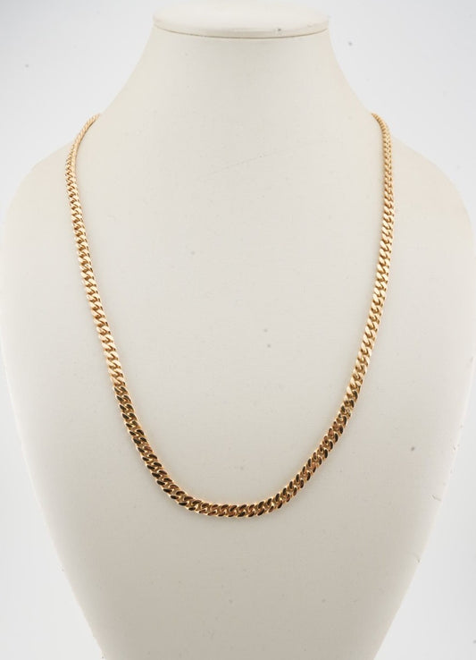 18K YG CUBAN LINK CHAIN 30" 38.8DWT 4MM