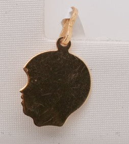 14K YG BOY HEAD CHARM