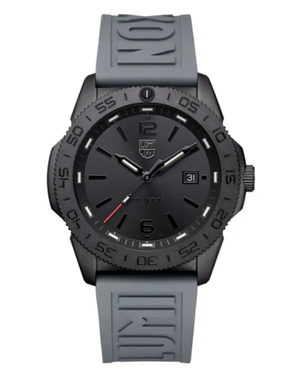 LUMINOX 3120 SERIES PACIFIC DIVER BLACK OUT GREY NBR STRAP