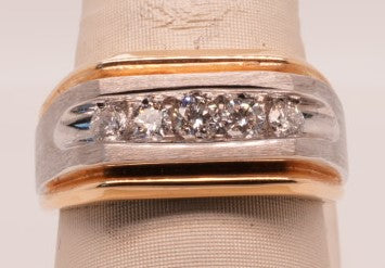 14K WG/YG 0.50 CTW DIAMOND MEN'S RING