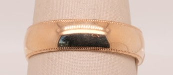 10K YG PLAIN BAND WITH MILGRAIN EDGES