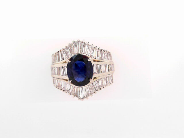 LADIES PLAT SAPPHIRE 2.33CTW DIAMOND 2.95