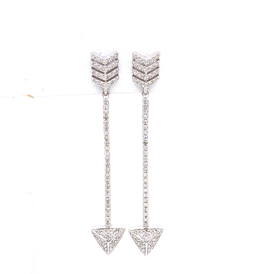 EFFY 14K WG .49 CTW DIAMOND EARRINGS