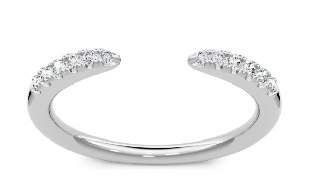 14KW 1/10CTW OPEN DIAMOND BAND