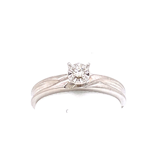 10K WG DIAMOND ENGAGEMENT RING