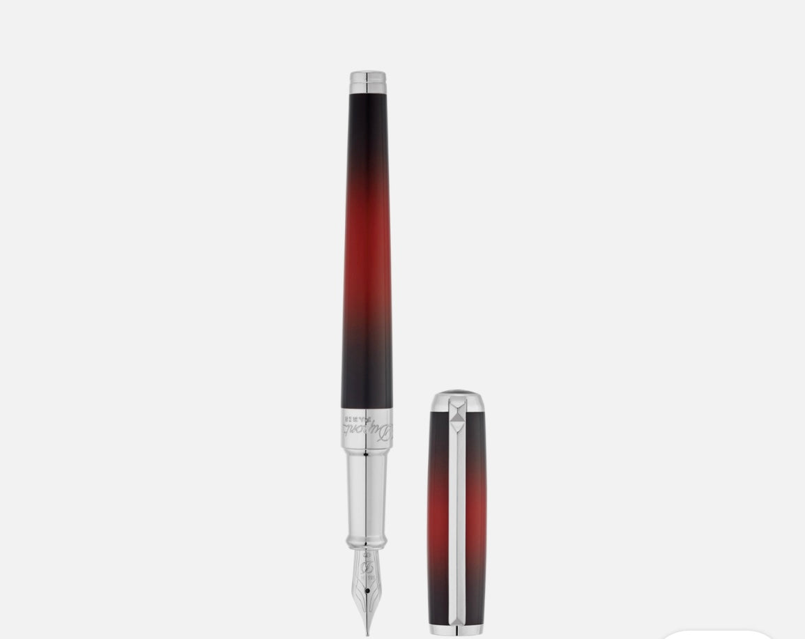 ST Dopant Line D Medium Atelier Red Sunburst Lacquer Fountain Pen, 410