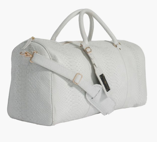 DUFFEL BAG - WHITE PYTHON