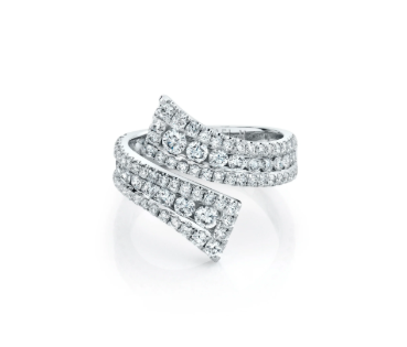 MICHAEL M LADIES 18K BYPASS RING 1.46CTW