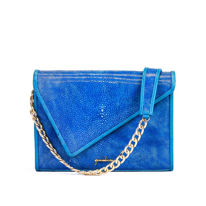CLIFFHANGER PURSE - STINGRAY BLUE