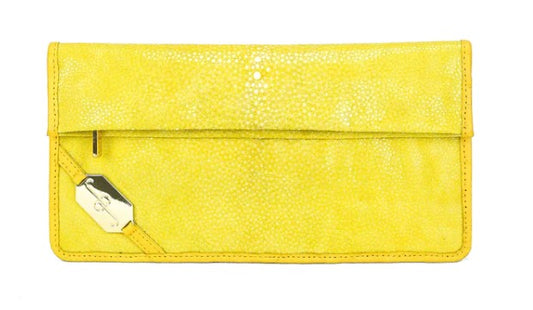 FOLD CLUTCH - STING RAY YELLOW