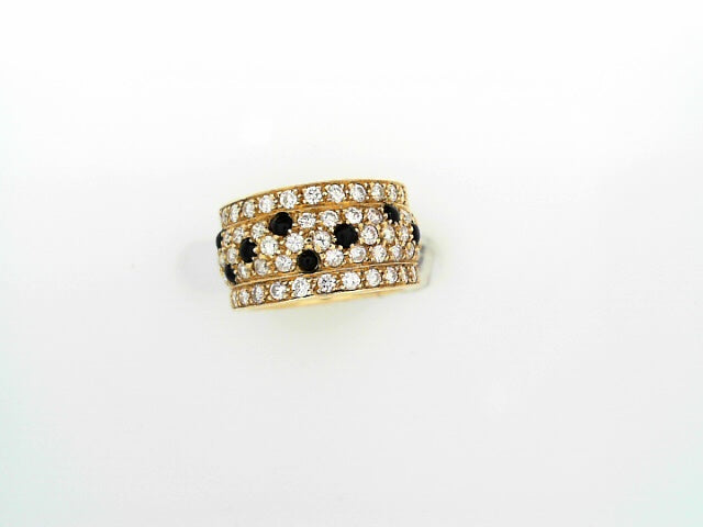 LADIES 18KYG ONYX & DIAM ETERNITY 2.69CTW