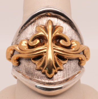 King Baby Large Scroll Shield Ring