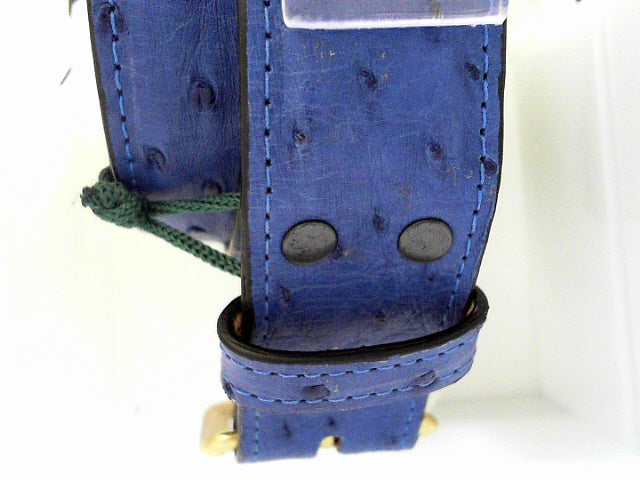 Belt - Blue Ostrich