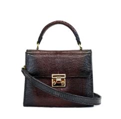 SMALL TOP HANDLE SATCHEL - LIZARD