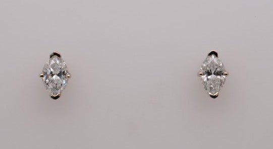 14K YG MARQUISE DIAMOND STUDS SI1/H APX 0.50CTW