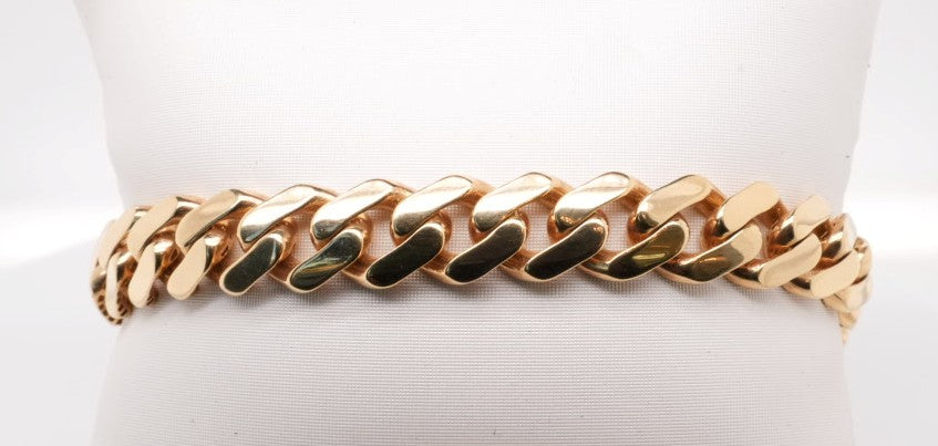 14KY 7" 9.5MM 10.90G MIAMI CUBAN BRACELET