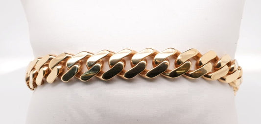 14KY 7" 9.5MM 10.90G MIAMI CUBAN BRACELET