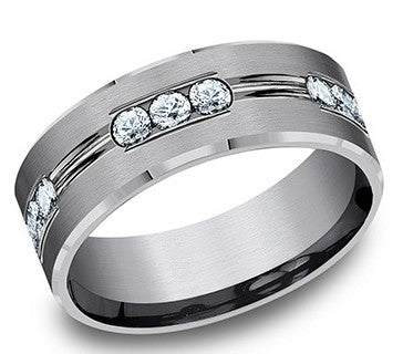 TANT 1.20CT DIA 8MM GENTS BAND SZ 10