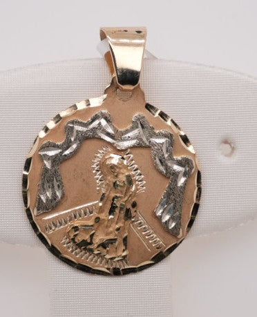 14K YG ST. LAZARO MEDALLION