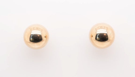 14K YG 10MM BALL STUD