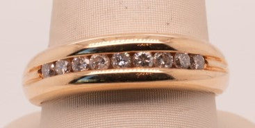 14K YG ROUND DIAMOND BAND APX 0.40CTW