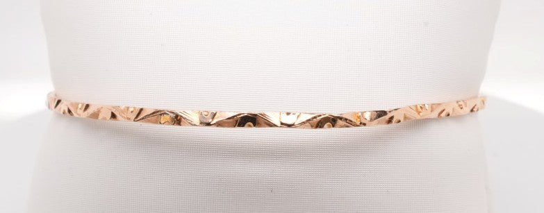 LADIES 14K YG SOLID BANGLE