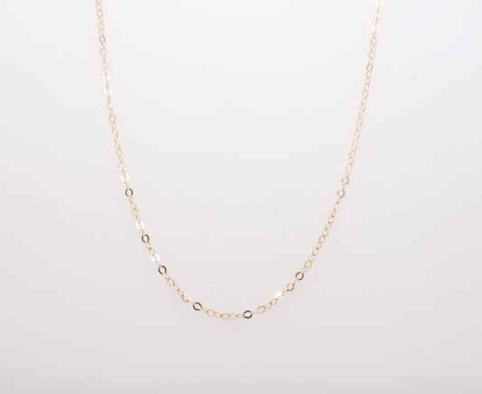 14K YG 1MM DIAMOND CUT CABLE CHAIN 18" WITH 16" LOBSTER CLASP