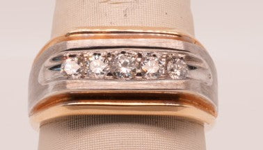 14K WG/YG 0.50 CTW DIAMOND MEN'S RING