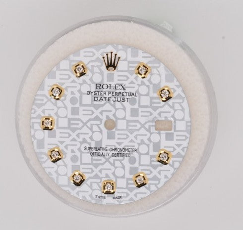 36MM WHITE DIAL W/ DIAMONDS