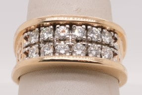 14K YELLOW GOLD ESTATE RING APX 0.80CTW SI2/HI