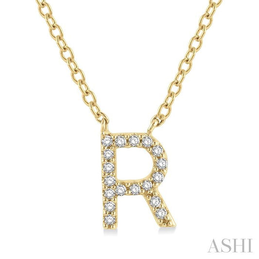 14K YG DIAMOND INITIAL R 0.05CTW