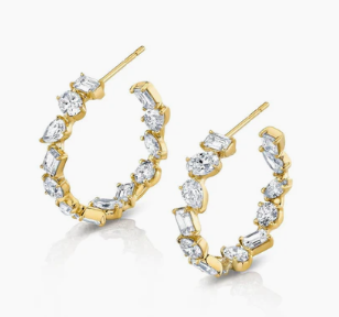 MICHAEL M 18K YG MONTAGE EARRINGS 5.30CTW