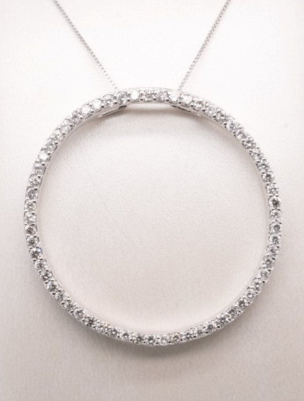 14KW DIAMOND CIRCLE PENDANT