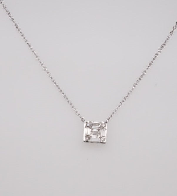 14K WG DIAMOND FUSION PETITE PENDANT 0.12CTW