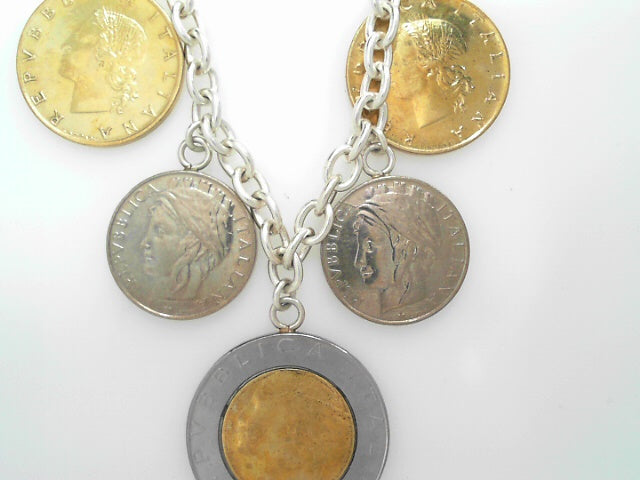 STERLING SILVER COIN NECKLACE