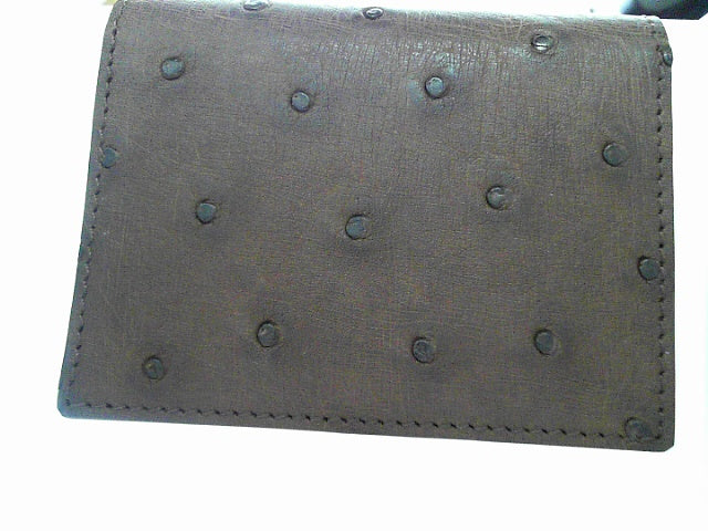 MODERN WALLET - OSTRICH DARK BROWN