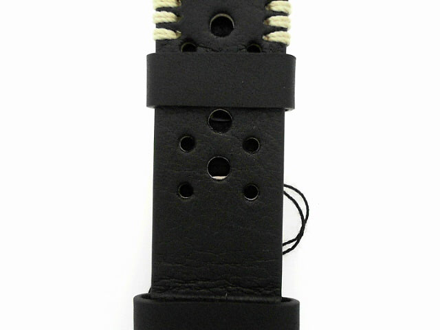 TISSOT BLACK LEATHER STRAP LUGS 22MM