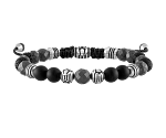 BLACK ONYX BEADS LION BRACELET