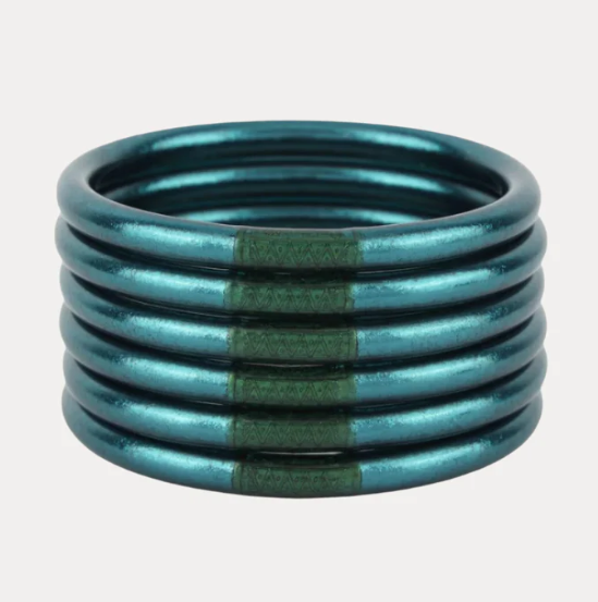 BUDHAGIRL PLUME ALL WEATHER BANGLES MD SET OF 6