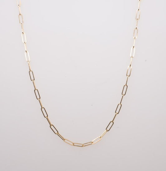 14KY 20" 1.5MM PAPERCLIP CHAIN