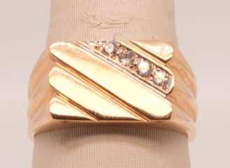 GTS 14K YG & DIAMOND RING