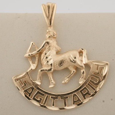 14K YG SAGITARIUS CHARM